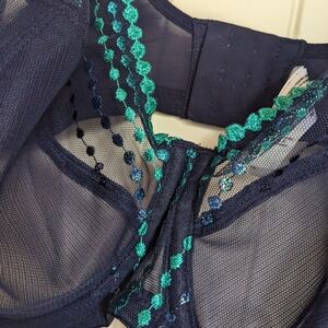 Elegant Navy and Teal Elomi Matilda Bra